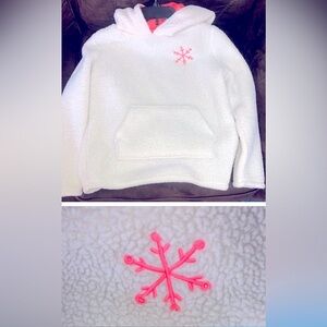 Cat & Jack girls (M) 7-8 Sherpa hoodie neon orange